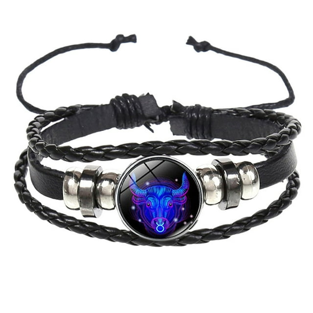Hearth & Gear Collier Formel en Cuir Punk Tissé avec Corde à Main pour Femmes Soirée Mariage Perles