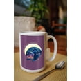 thumbnail image 2 of 15 fl oz Ceramic Mug, Salem, Massachusetts, Witch Over Salem Rooftops, Night Sky, Contour, Dishwasher & Microwave Safe, 2 of 3