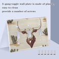 thumbnail image 3 of Yayeee Toggle Light Switch Wall Plate 3-Gang 6.37"x4.48" Decorative Outlet Cover, Cowboy Pattern, 3 of 7