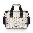 thumbnail image 7 of FORMRS Insulated Cooler Bag 24 Cans Capacity Soft Leakproof Lunch Box with Side Pockets, Beige Vegetables Pattern, 7 of 7