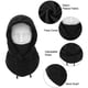 thumbnail image 4 of Máscara protectora Cubierta facial de lana de invierno Mujeres Hombres Pasamontañas de esquí a prueba de viento Capucha de nieve cálida para motocicleta Esquí Pesca en hielo Camping, Rojo, 4 of 5