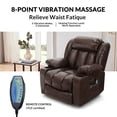 thumbnail image 4 of BALICHUN Large Power Lift Recliner Chair with Massage and Heat for Elderly, Overstuffed Wide Recliners, Breathable Leather with Breathable microporous, USB Ports, 2 Cup Holders (Brown), 4 of 9
