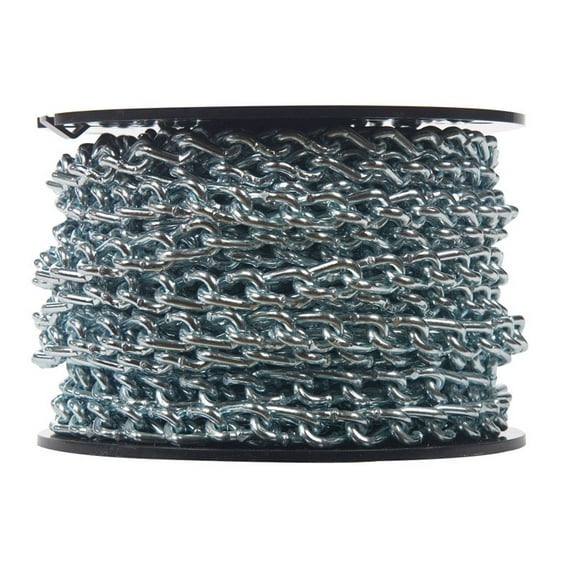 Campbell Twist Link Machine Chain 2/0 Style - Carbon Steel - 70 ft x 3/16 in