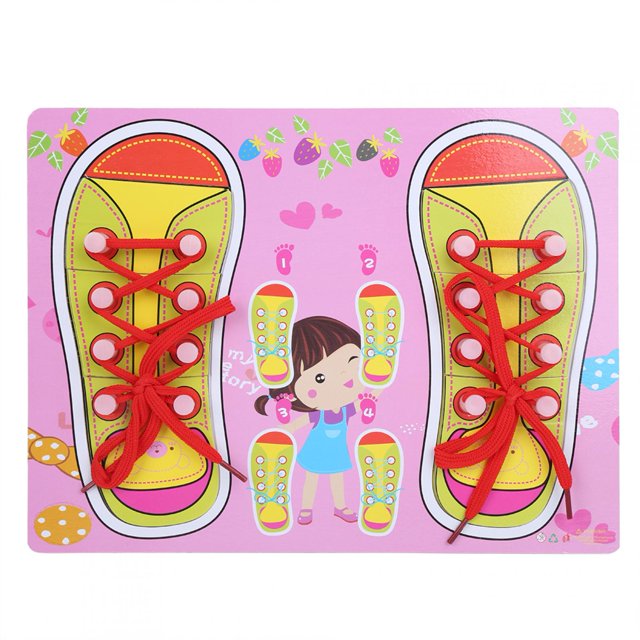 Juguete para aprender a atar zapatos, aprender a atar zapatos, juguete infantil de aprendizaje temprano, vestido, juguete de aprendizaje, rendimiento sólido