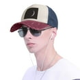 thumbnail image 5 of Crescent Moon Distressed Baseball Cap Dad Hats for Men Women Vintage Trucker Hat Low Profile Ball Caps, 5 of 7