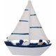 thumbnail image 1 of Adorno de velero de madera con ancla de concha, modelo de velero, decoración náutica, 1 of 5