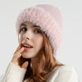 thumbnail image 2 of iHPH7 Winter Accessories for Women Womens Caps and Hats Wool Hat Warm Hats for Women Winter Beanie Skull Cap Women Winter Hats for Women Cold Weather Pink One Size, 2 of 4