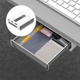 thumbnail image 1 of Caja de almacenamiento de plástico oculta para debajo del escritorio, organizador oculto de mesa, bandeja deslizable grande para lápices de escritorio, para oficina, hogar, escuela, cocina,, 1 of 6