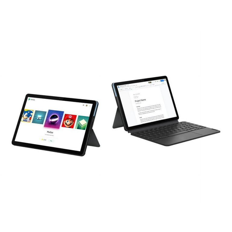 Lenovo IdeaPad Duet Chromebook ZA6F - With detachable keyboard - Helio P60T  2 GHz - Chrome OS - 4 GB RAM - 128 GB eMMC - 10.1