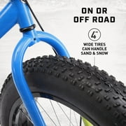 Mongoose Dolomite Adult Fat Tire Mountain Bike, 26-Inch Wheels, Light Blue