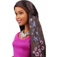 thumbnail image 3 of Barbie Glitter Hair Doll, Brown Hair, 3 of 10
