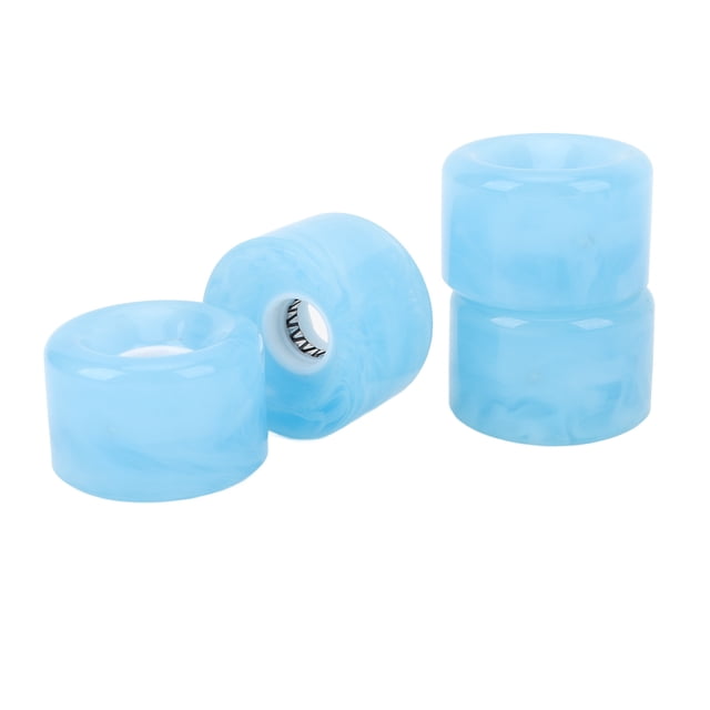 4 Pcs Ensemble de Roues de Skateboard Remplacement 78A Dureté PU Translucide Clignotant Roue de Skateboard Rouleau Parfait pour Longboards et Cruisers