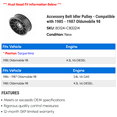 thumbnail image 2 of Accessory Belt Idler Pulley - Compatible with 1985 - 1987 Oldsmobile 98 1986, 2 of 2