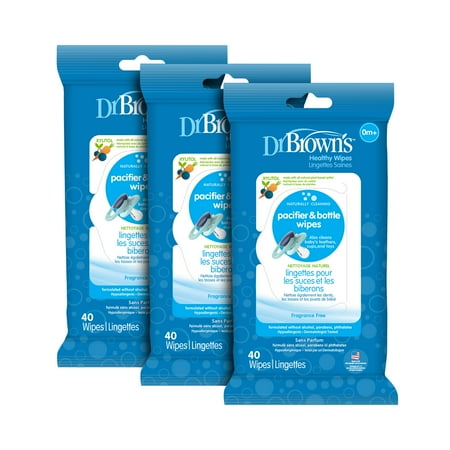 Dr. Brown's Bottle and Pacifier Healthy Wipes - 120ct