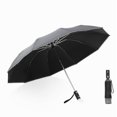 thumbnail image 1 of EUBUY Automatic Umbrella Led Night Light Umbrella Sun Umbrella Reverse Folding Uv Insulation Sun and Rain Protection Wind Resistant Durable Waterproof Outdoor Rainy and Sunny Days Light Gray, 1 of 2