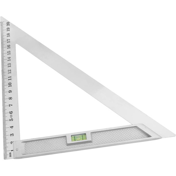 CintBllTer 200mm Horizontal Level Triangle Square Ruler Right Angle