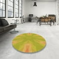 thumbnail image 3 of Ahgly Company Indoor Round Patterned Dark Golden Rod Brown Area Rugs, 6' Round, 3 of 6