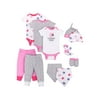 Little Star Organic Baby Girl Baby Shower Essentials Gift Set, 11-Piece, Size Newborn-9 Months