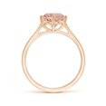thumbnail image 2 of ANGARA Natural Six Prong-Set Round 1.65 ct Morganite Cathedral Engagement Ring in 14K Rose Gold for Women | Birthday, Anniversary, Jewelry Gift for Women | Natural Morganite Ring, 2 of 7
