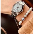 thumbnail image 2 of Pulsera de iniciales blancas para parejas y amigos: cuentas de piedra natural básicas como regalo, 2 of 4