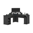 thumbnail image 5 of Bestar 69431-000033 66 in. Hampton L-Shaped Corner Gaming Desk, Graphite, 5 of 5