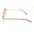 thumbnail image 3 of Womens Jewel Chain Arm Rectangular Metal Rim Butterfly Sunglasses Gold Pink, 3 of 4