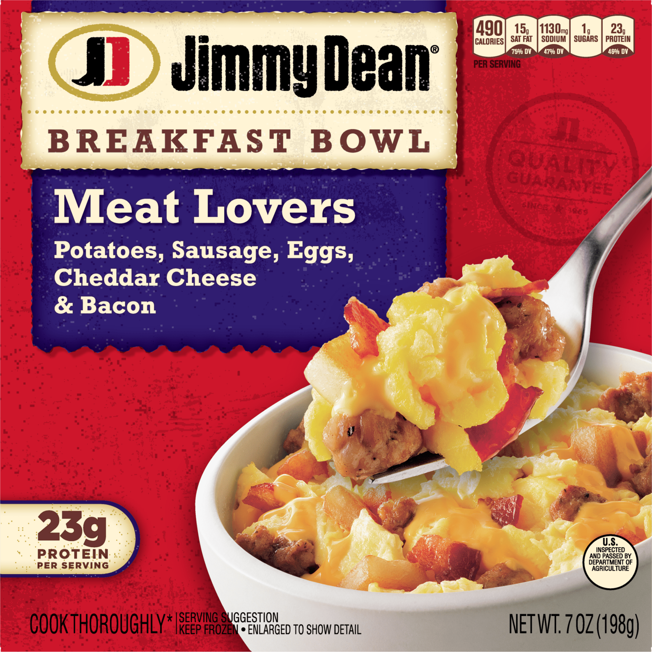 How many calories are in a jimmy dean breakfast bowl Jimmy Dean Meat Lovers Breakfast Bowl 7 Oz Walmart Com Walmart Com