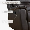 thumbnail image 3 of CHITA Recliner Chair for Adults Swivel Rocker Recliner for Living Room Faux Leather Home Theater Seating, Dark Brown, 3 of 5