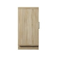 thumbnail image 6 of Twin Star Home Coastal 2-Door Accent Cabinet with Linen-Style Accents in Bishop Oak, 6 of 11