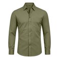 thumbnail image 3 of SRZYMJ Mens Dress Shirts Free Long Sleeve Button Down Shirts, 3 of 4