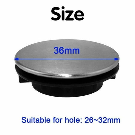 

2pc Stainless Steel Kitchen Sink Tap Hole Blanking Plug Stopper Basin Cover 36mm