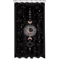 thumbnail image 4 of Zodiac Constellation Shower Curtain Astrology Small Stall Half 36Wx72H Inch Gothic Psychedelic Moon Phase Sun Mystic Mystic Galaxy Aesthetic Cool Polyester Fabric Bathroom Bathtub, 4 of 6