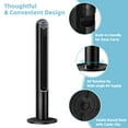 thumbnail image 4 of Giantex Tower Fan with Remote Control, Quiet Cooling Fan w/3 Wind Modes, LED Control Panel, Portable Bladeless Standing Fan for Bedroom Living Room Office, Black, 4 of 10