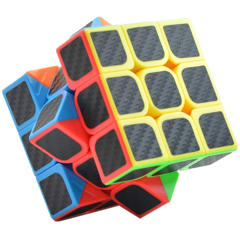 4x4 Carbon Fiber Cube - Ghost Speed Puzzle - Vivid Rubi Magic Cubos Kids  Gift !!