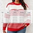 thumbnail image 4 of yillto Plus Size Women Sweater Color Block Striped Fashion Crew Neck Pullover Knit Loose Sweaters, 4 of 6