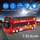 thumbnail image 5 of Toy Cars, 1:32 Scale Alloy Diecast Open Roof Autobus Vehicles Mould Pull-back Bus, Sightseeing Tour Double Decker Bus Toy With Lights And Music, 5 of 5