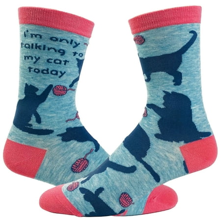 Women s I m Only Talking to My Cat Today Sock Funny Pet Kitten Animal Footwear Women s I m Only Talking to My Cat Today Sock Funny Pet Kitten Animal Footwear
