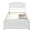thumbnail image 3 of Irene Inevent Bed Frame Wooden Mattress Foundation 2 Storage Drawers Headboard Platform Bed for Bedroom, White, 3 of 9