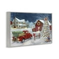 thumbnail image 4 of Stupell Industries Snowy Winter Farmhouse Holiday Painting Gray Framed Art Prints Wall Art, 30 x 20, 4 of 10