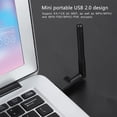 thumbnail image 6 of NFTIGB High Speed USB 2.0 WiFi Adapter 300Mbps Wireless Network Card Mini PC Receiver Dongle with 2dBi Antenna for Desktop Laptop PC Supports Windows Mac OS Black (17.00 cm / 6.69 inches), 6 of 8