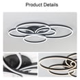 thumbnail image 6 of UMEILUCE 5 Lights Modern LED Dimmable Black Rings Semi-Flush Mount for Dining Living Room,L41.3 Inch, 6 of 7