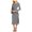 Grey - pewterhthr, variant on 1.STATE Womens Ribbed Midi Dress, Grey, Medium