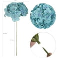 thumbnail image 4 of Silk Hydrangea Heads with Stems Artificial Flowers Heads for Home Wedding Decor,Pack of 10 (Sky Blue), 4 of 5