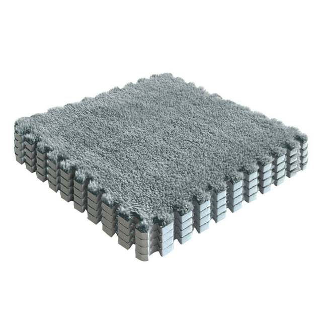 Dvruxg Foam Carpet Tiles - 12 x 12 Inch, Carpet Squares Protective Floor Mats Crawling Exercise Area Rugs for Room, Home or Classroom Use