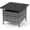 Mix Grey, variant on NeoNiches Outdoor Wicker Table, Rattan Coffee Table with Umbrella Insert Hole, HDPE Tabletop & Sturdy Metal Frame, Patio Umbrella Side Table Stand for Backyard, Garden, Poolside (Black)