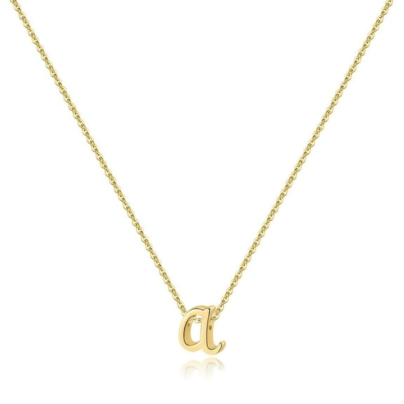 Turandoss 925 Sterling Silver Initial Necklace for Women Girls Dainty Simple Letter A Gold Gold Cursive Initial Necklace for Women Mothers Day Mother’S Day Mothers Day Birthday Gifts Jewelry