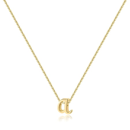 Turandoss 925 Sterling Silver Initial Necklace for Women Dainty Simple Letter Cursive Initial Jewelry Birthday Teacher Appreciation Mothers Day Graduation Gifts for Her Mom Kids Teen Girls Wife Ideas