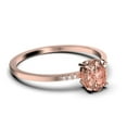 thumbnail image 2 of Beautiful Unique Art Deco 1.50 Carat Oval Cut Morganite And Diamond Moissanite Engagement Ring, Classic Wedding Ring in 10k Solid Rose Gold, Gift For Her, Girlfriend, Promise Ring, Anniversary Ring, 2 of 3