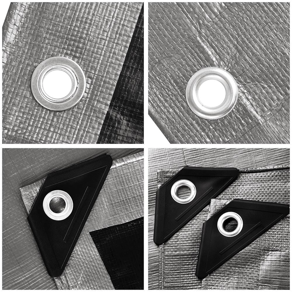 RV or Pool Cover!! Waterproof Tarp Cover 6X8 Silver//Silver Heavy Duty 8 Mil Thick Material Boat by Trademark Supllies Great for Tarpaulin Canopy Tent