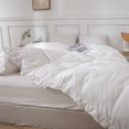 thumbnail image 5 of Move Over White Ruffle Duvet Cover King Only Soft Washed Microfiber Bedding Set Ruffled Pattern No Filling, 5 of 10